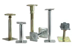 Adjustable steel pedestals in several heights