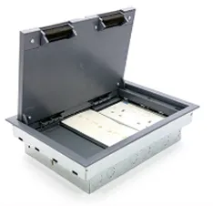 Floor service outlet box for power and data